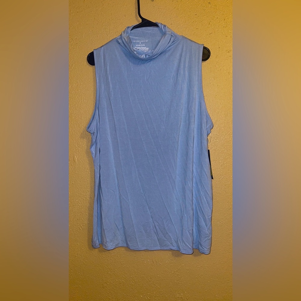 Sleeveless Power Blue Investments Blouse